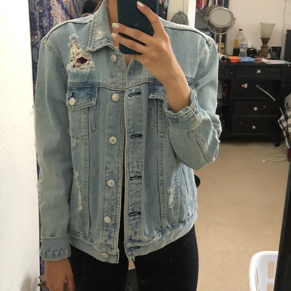 Distressed Denim Jacket